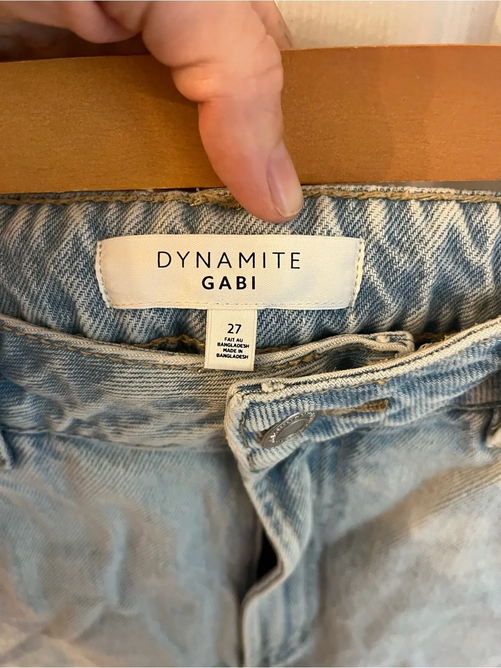 Dynamite Light Wash Denim Cutoff Shorts - Picture 4 of 5